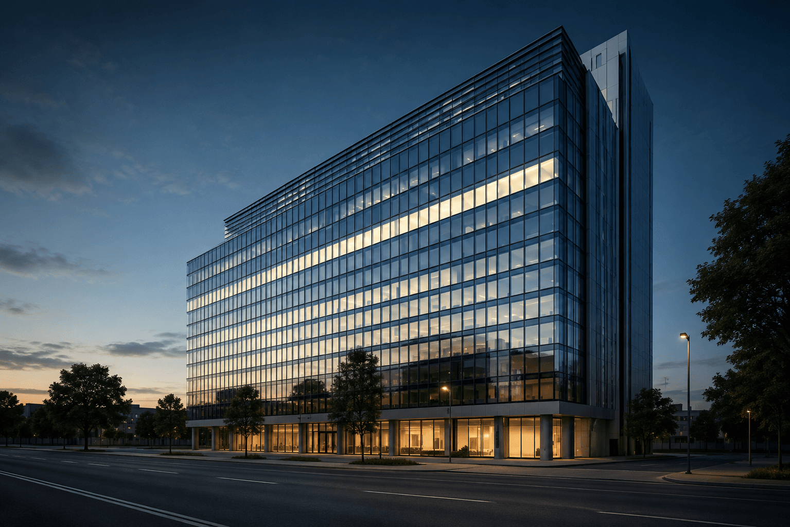 Bâtiment moderne Sirius Assurances